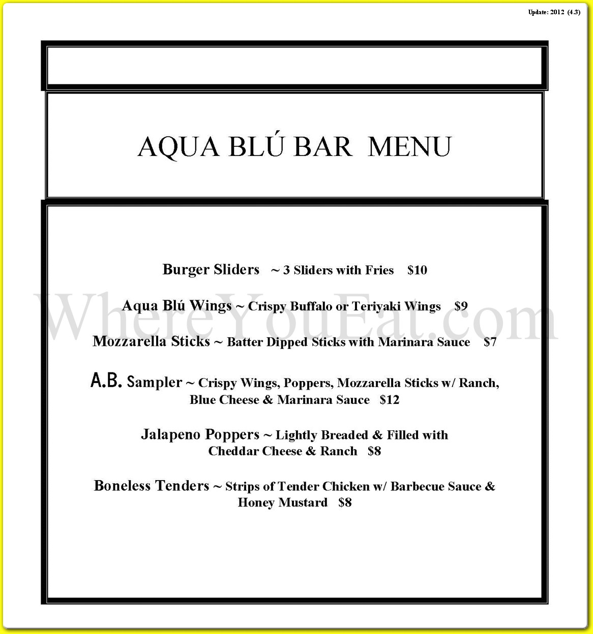 menu image