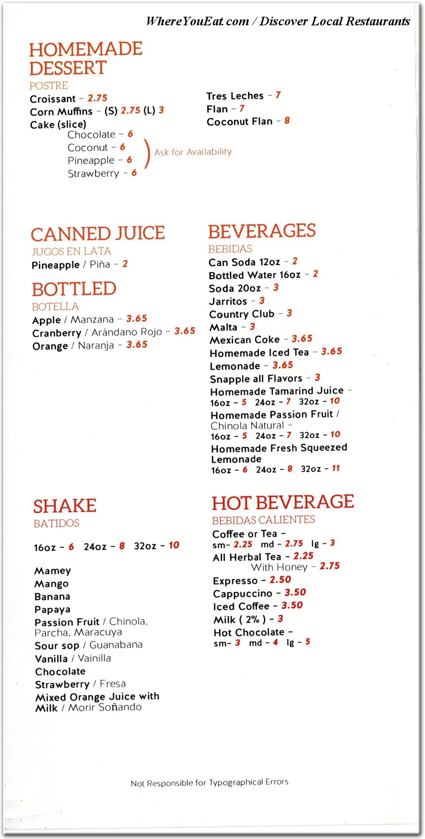 menu image
