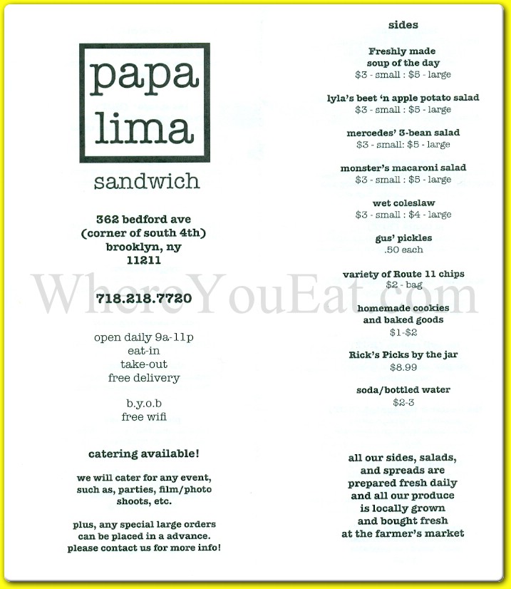 menu image