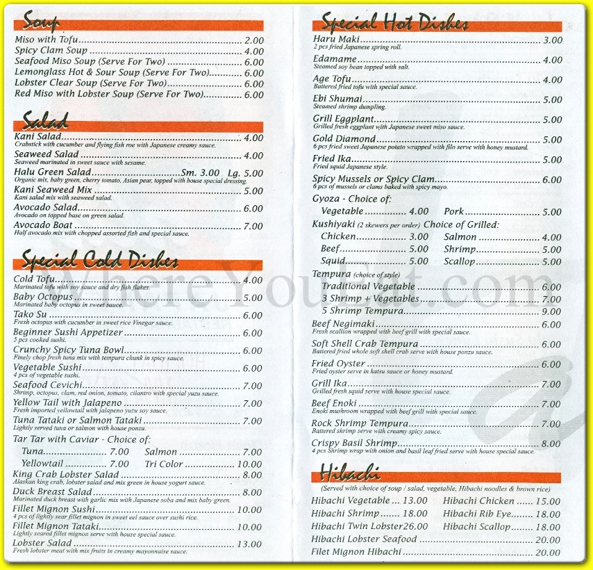 menu image