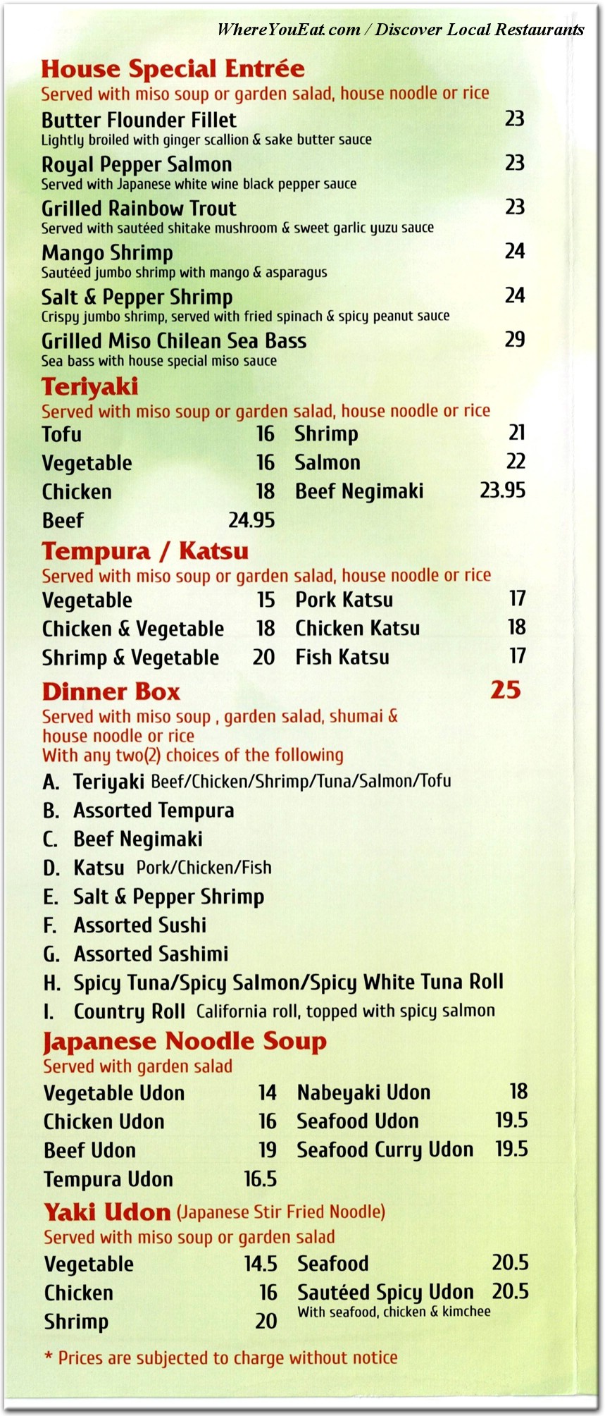 menu image