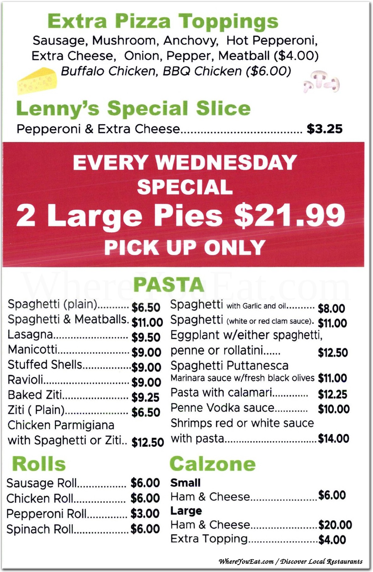 Lenny's Restaurant in Brooklyn / Menus & Photos