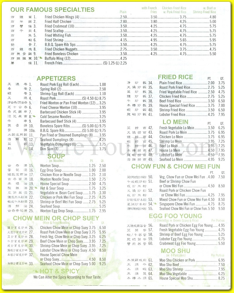 menu image