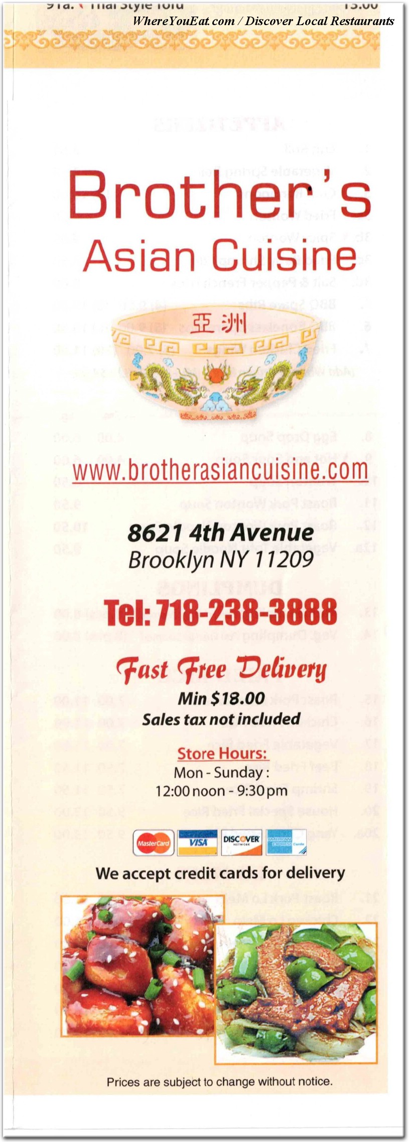 menu image