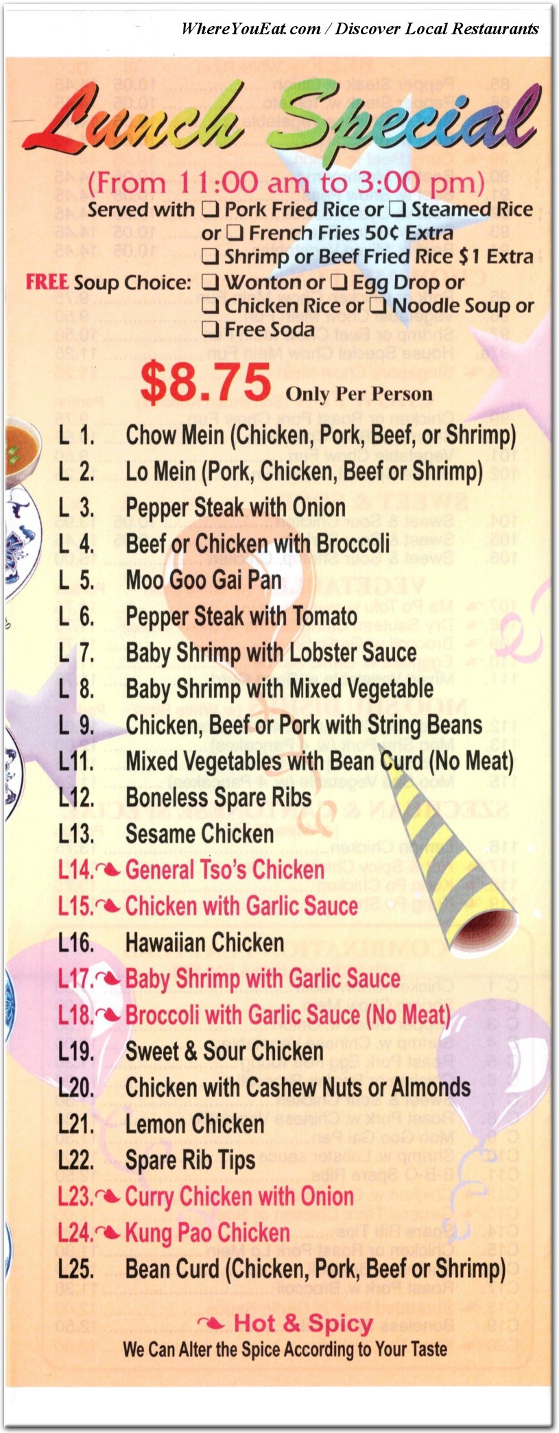 menu image