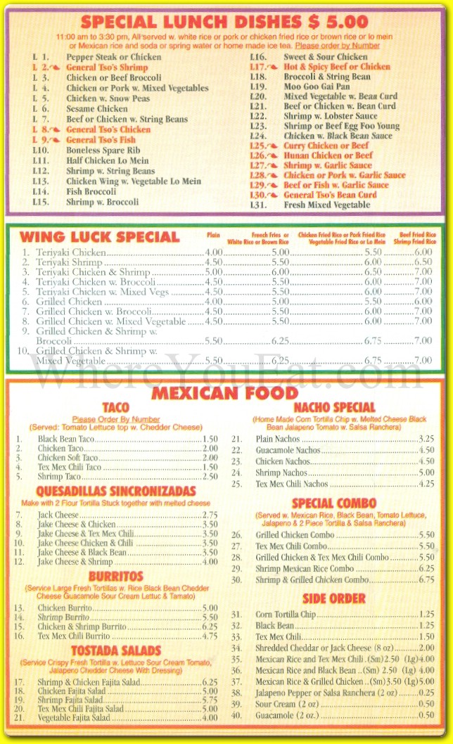 menu image