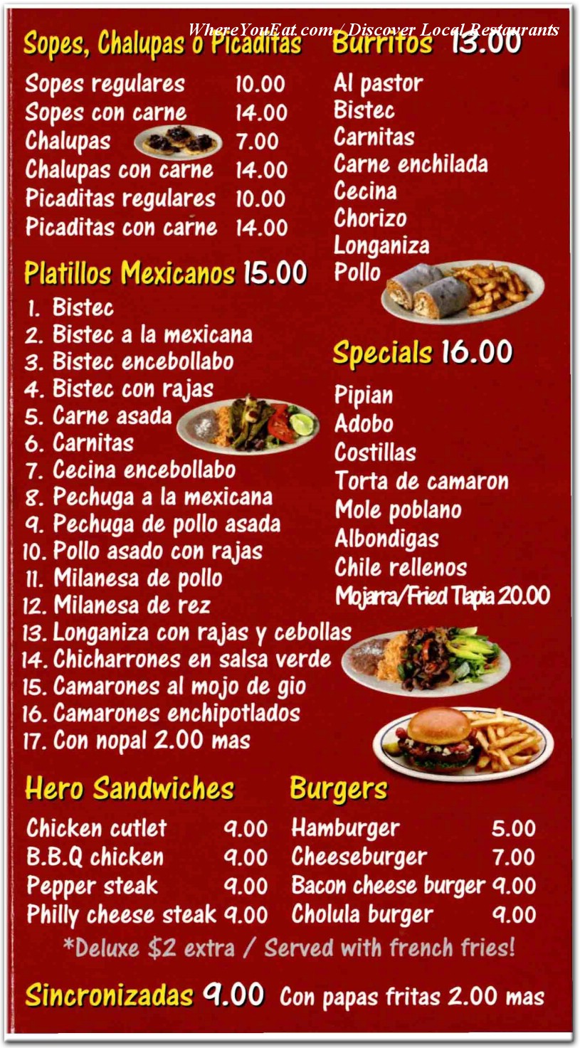 menu image