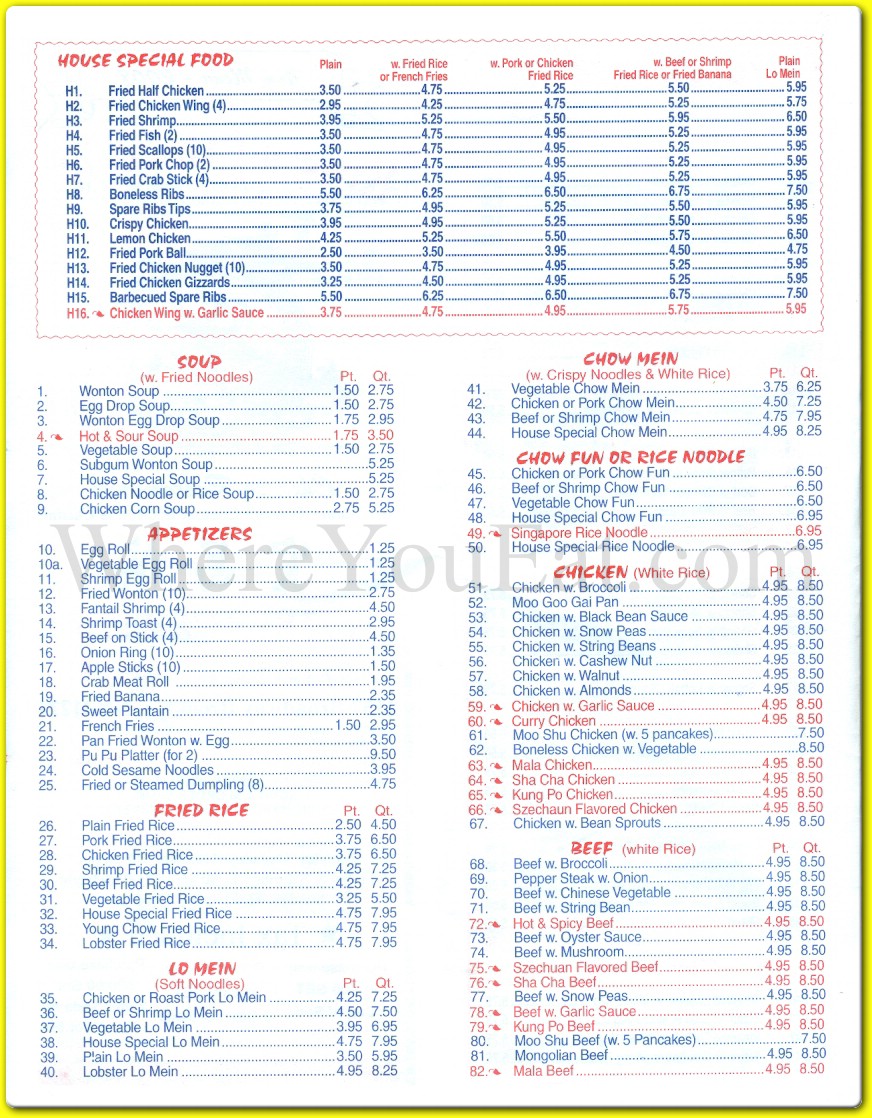 menu image