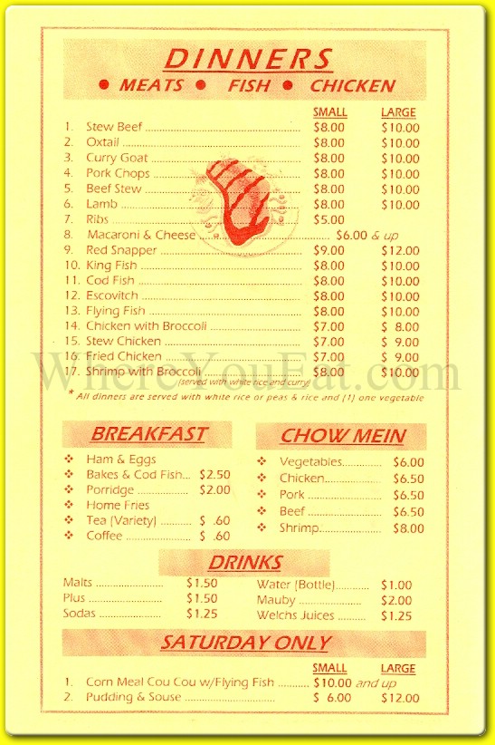 Bajan Cafe-CLOSED Restaurant in Brooklyn / Menus & Photos