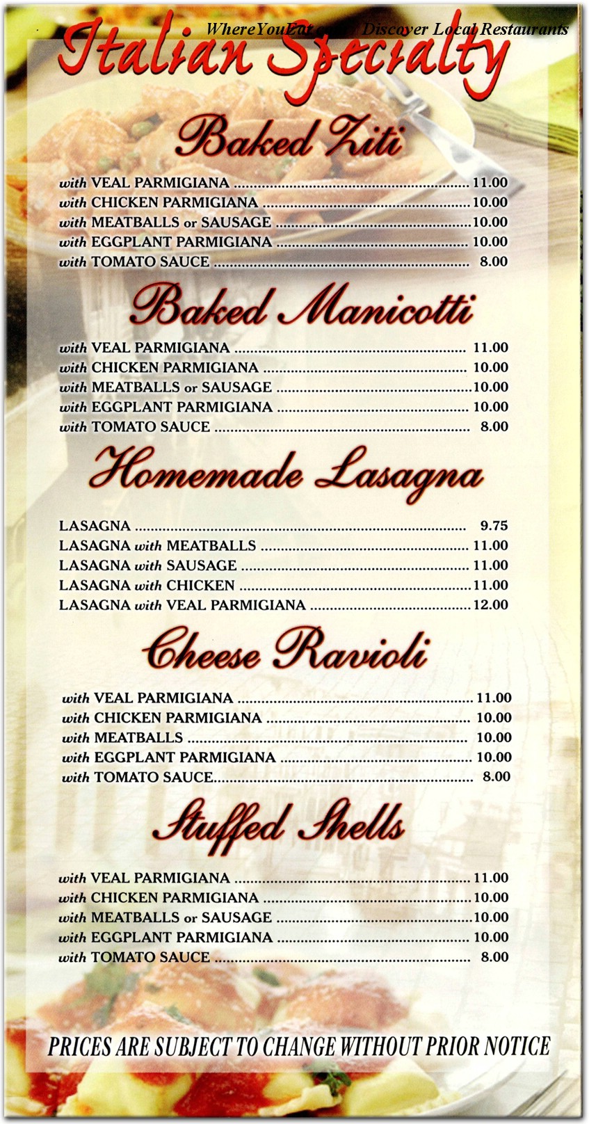 menu image