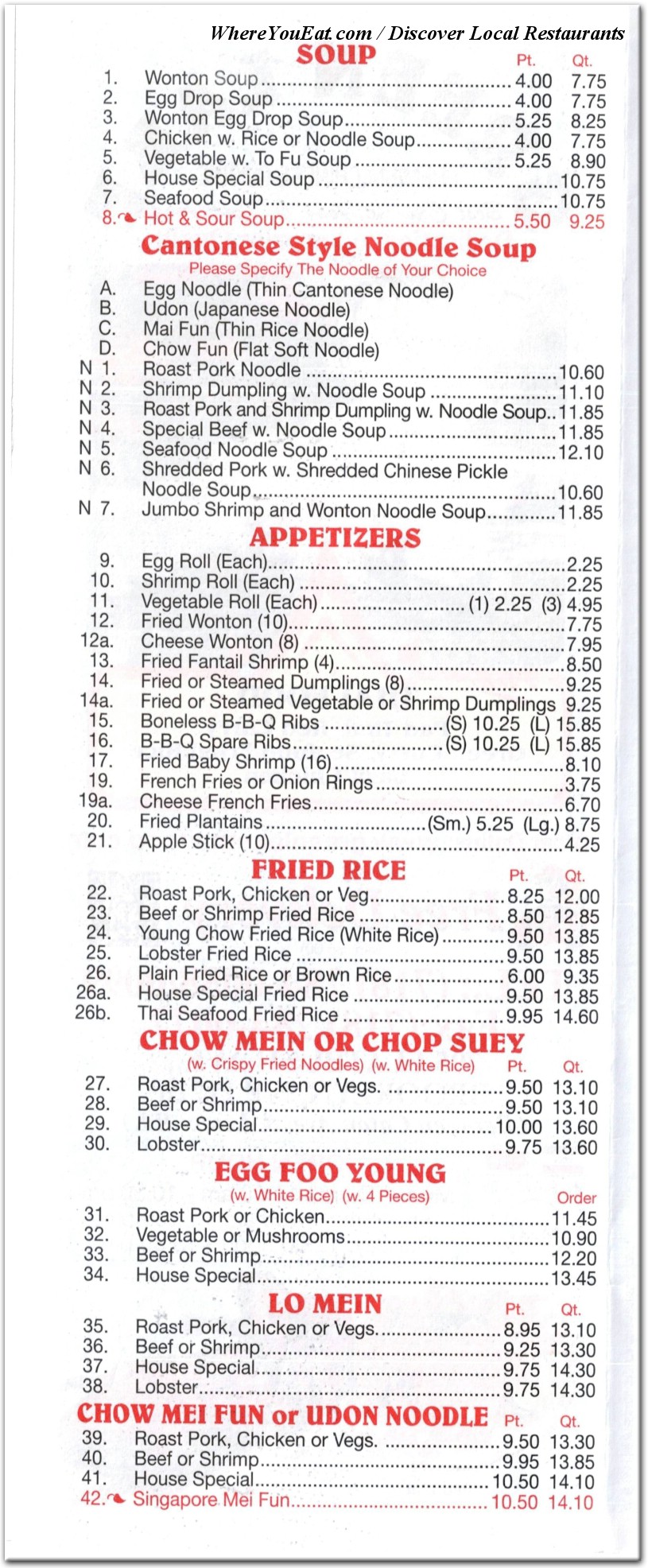 menu image