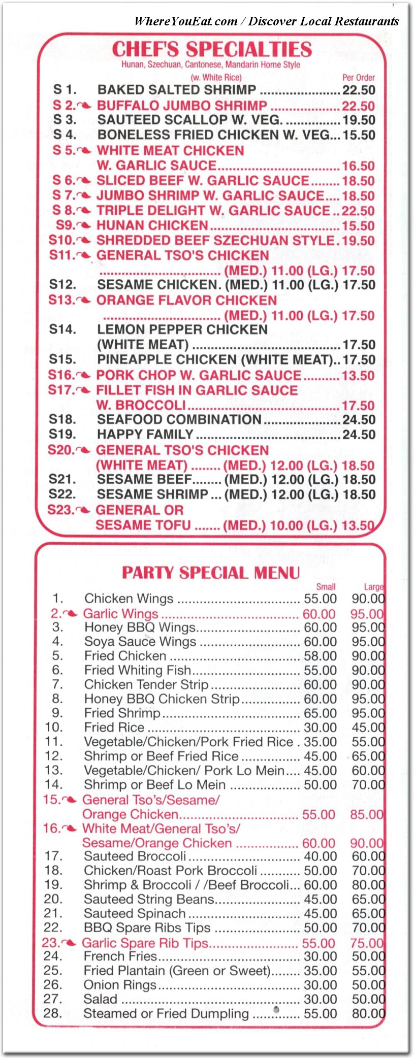menu image