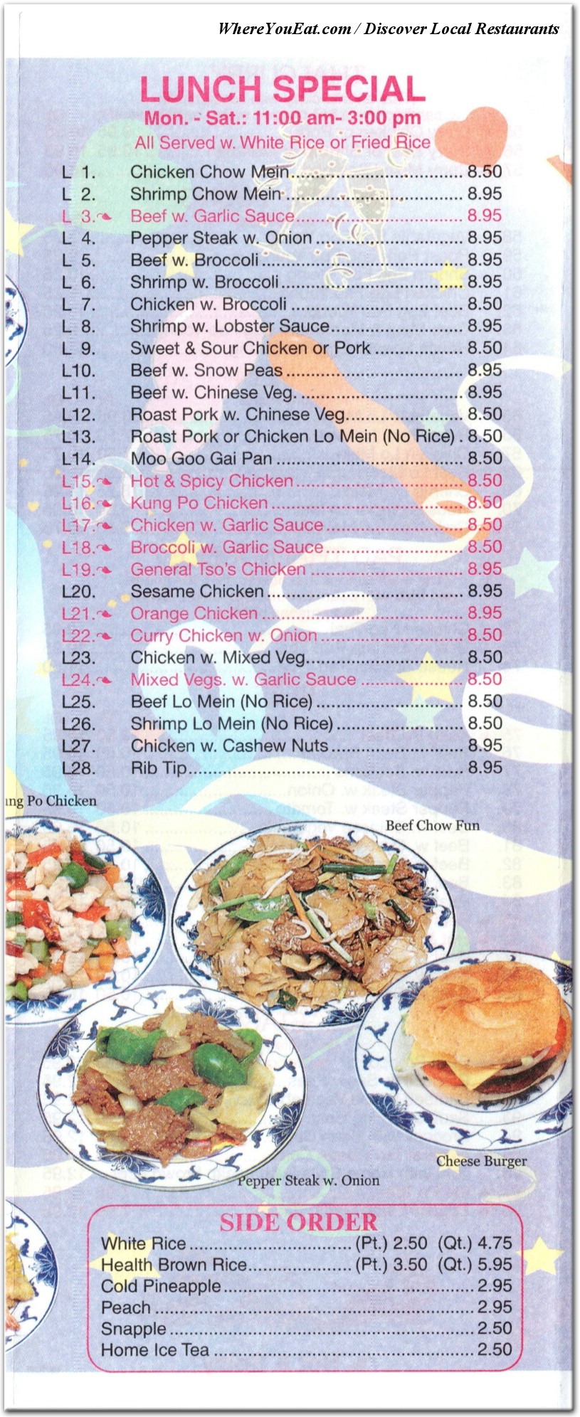 menu image
