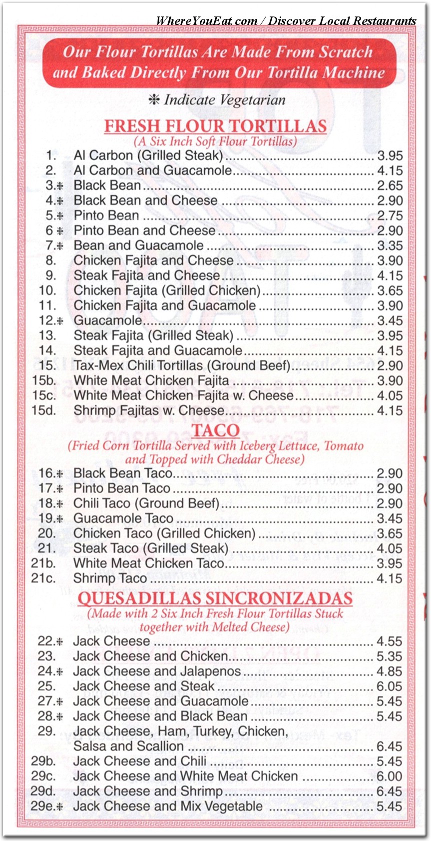 menu image