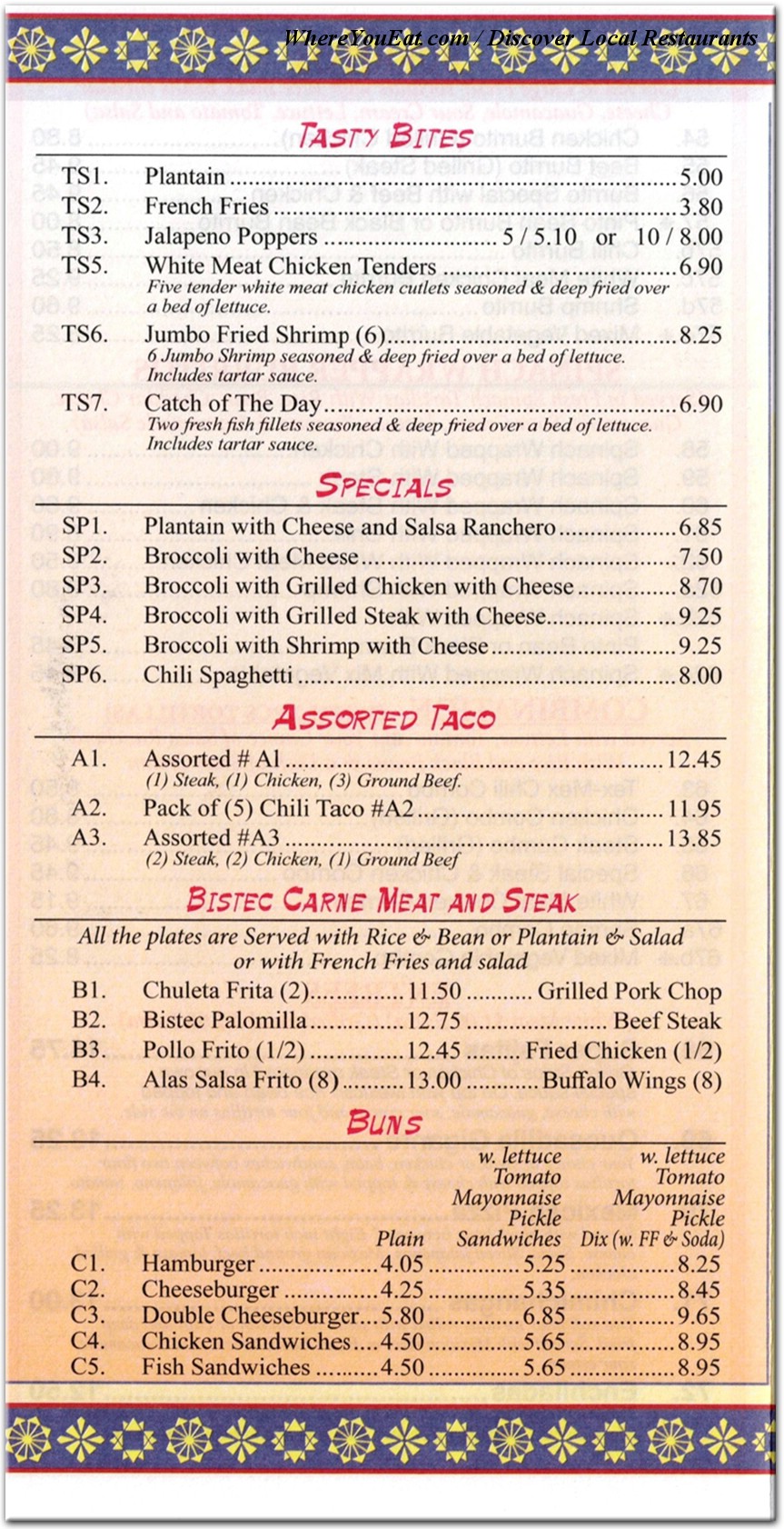 menu image