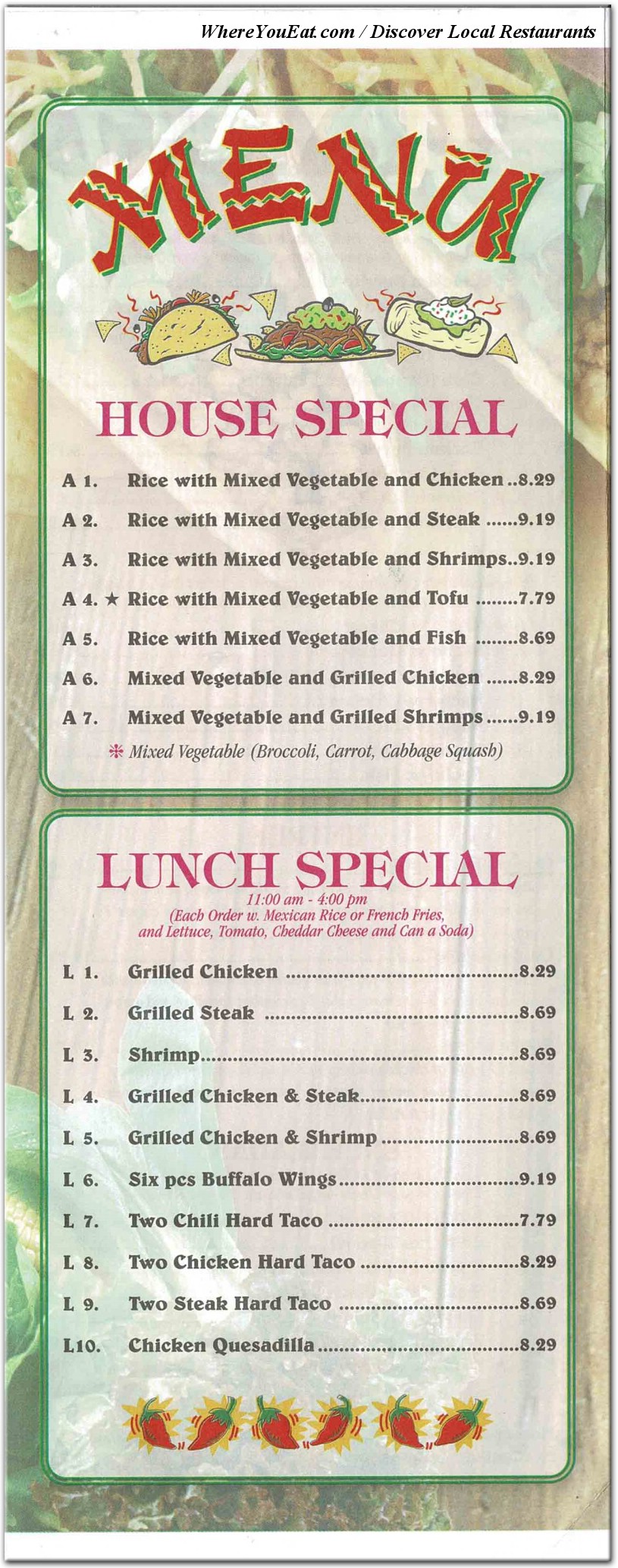 menu image