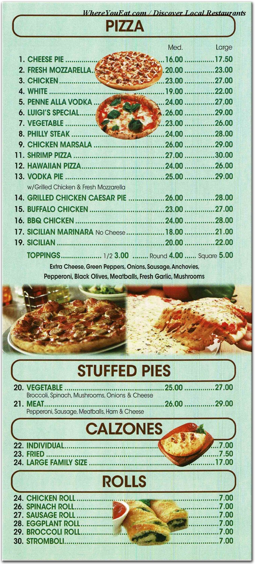 Luigi's Pizza Restaurant in Brooklyn / Menus & Photos
