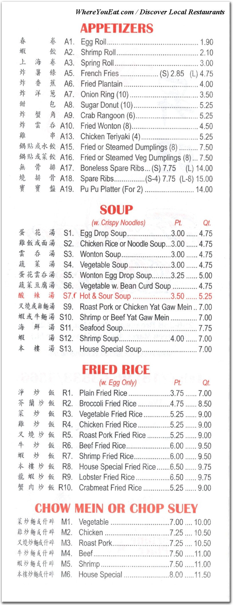 menu image