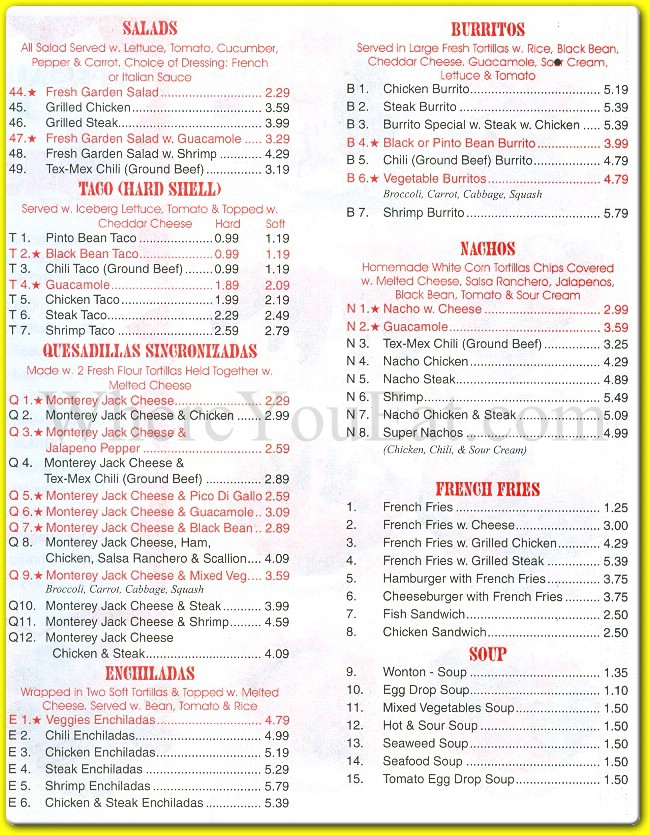 menu image