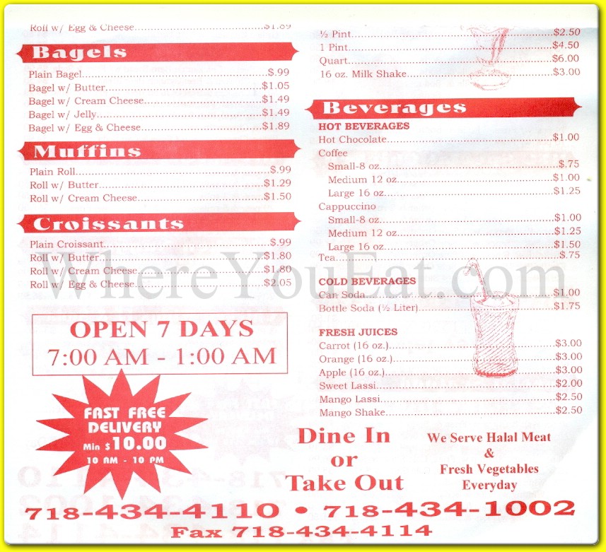 menu image