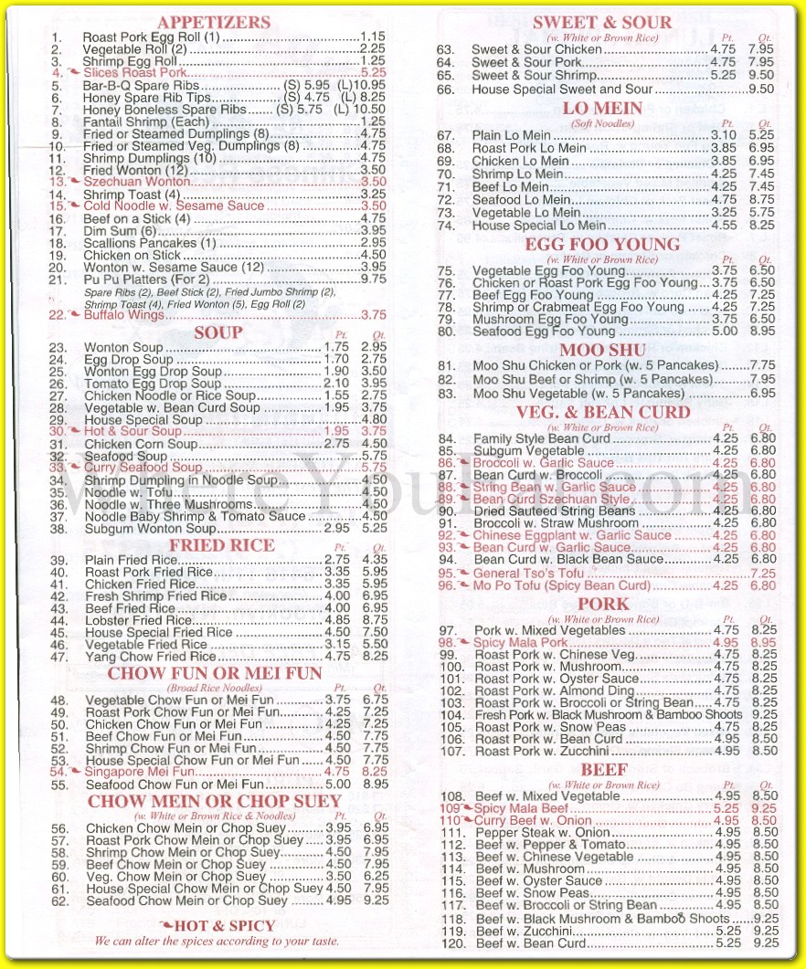 menu image