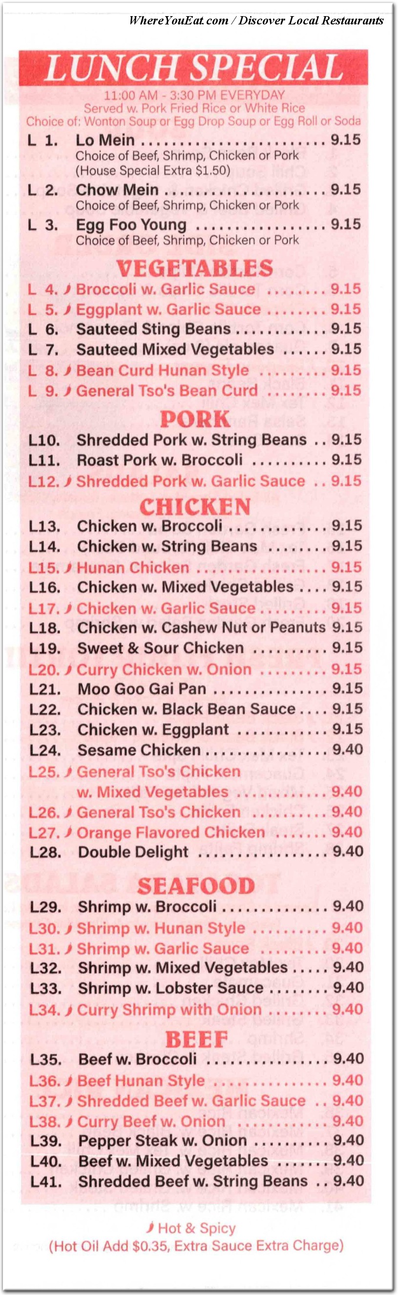 menu image