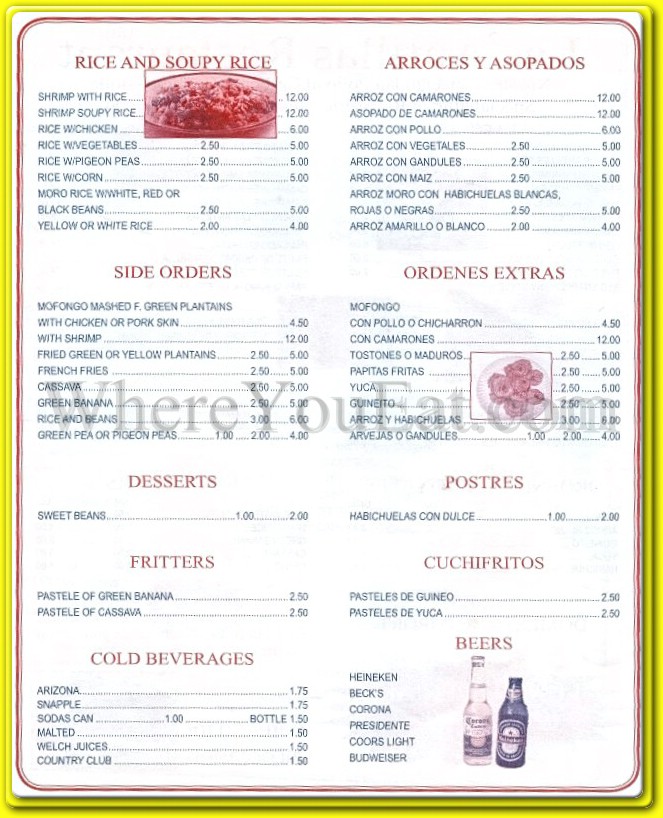 menu image