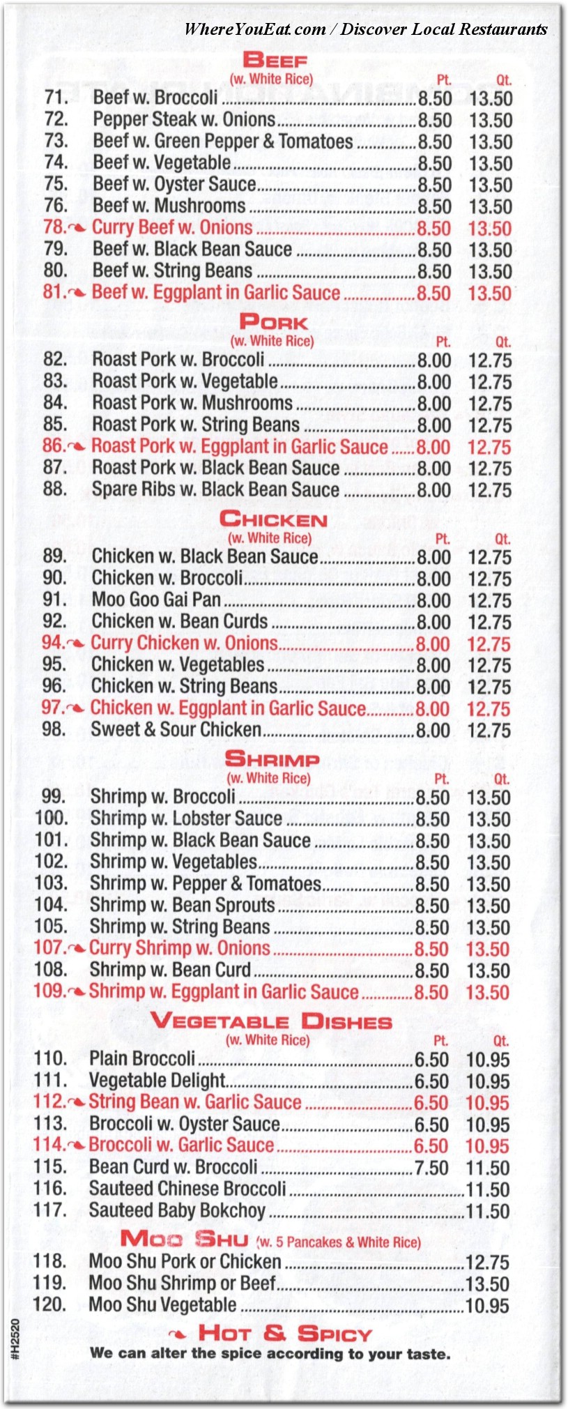 menu image