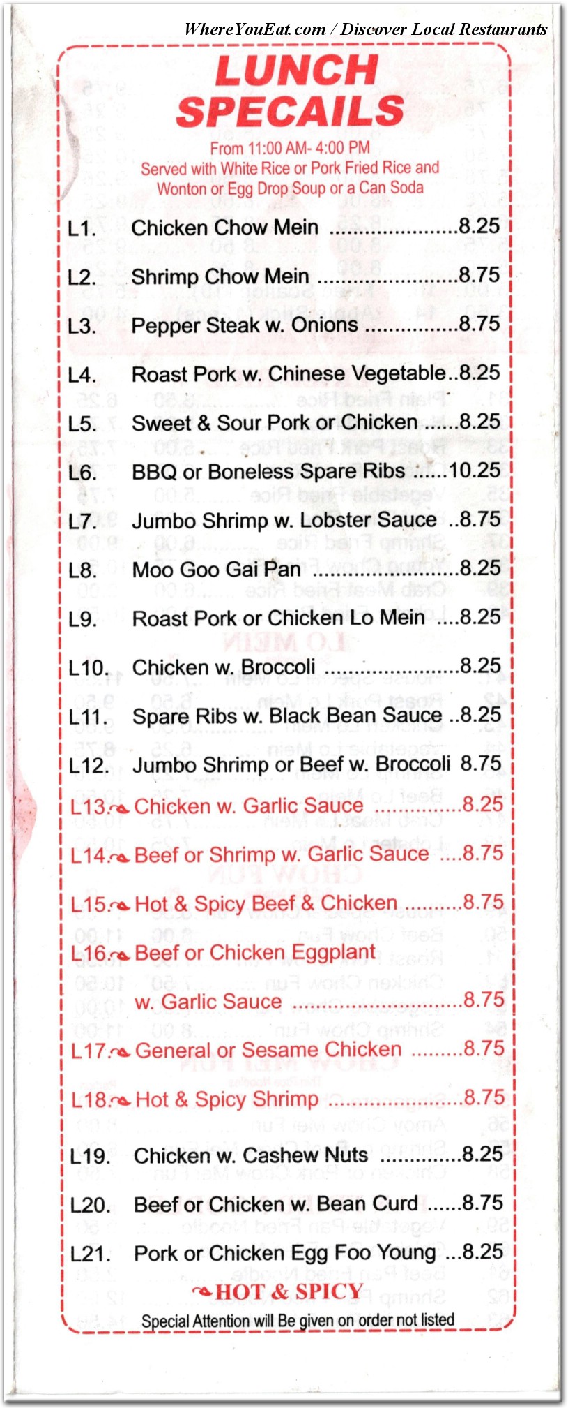 menu image