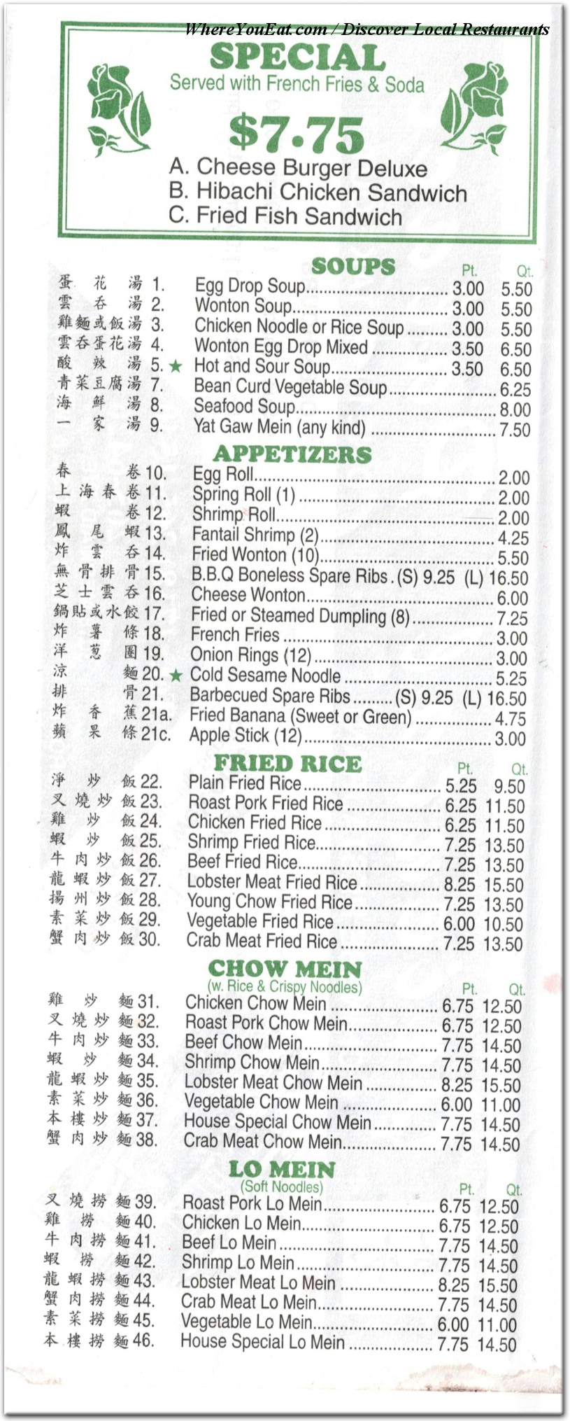menu image