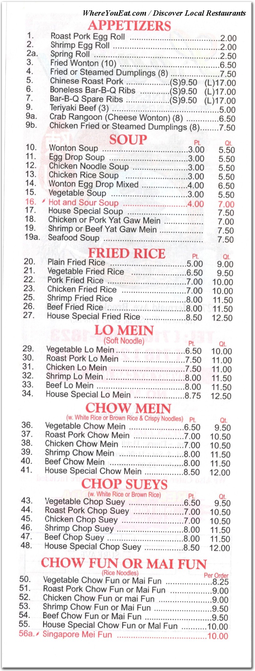 menu image