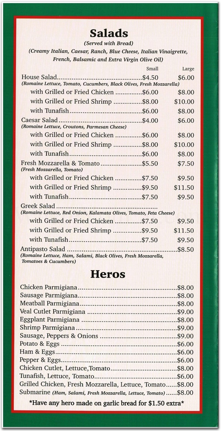 AJ's Pizzeria & Restaurant Restaurant in Brooklyn / Menus & Photos