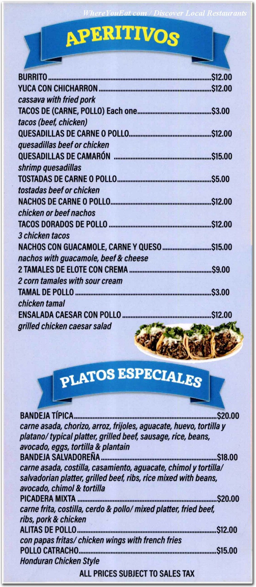 menu image