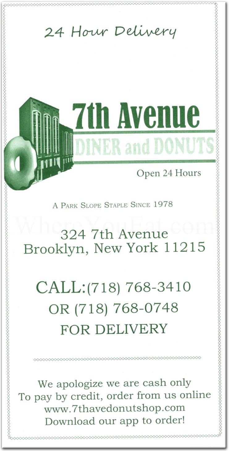 7th Avenue Donut Shop Restaurant In Brooklyn Official Menus Photos