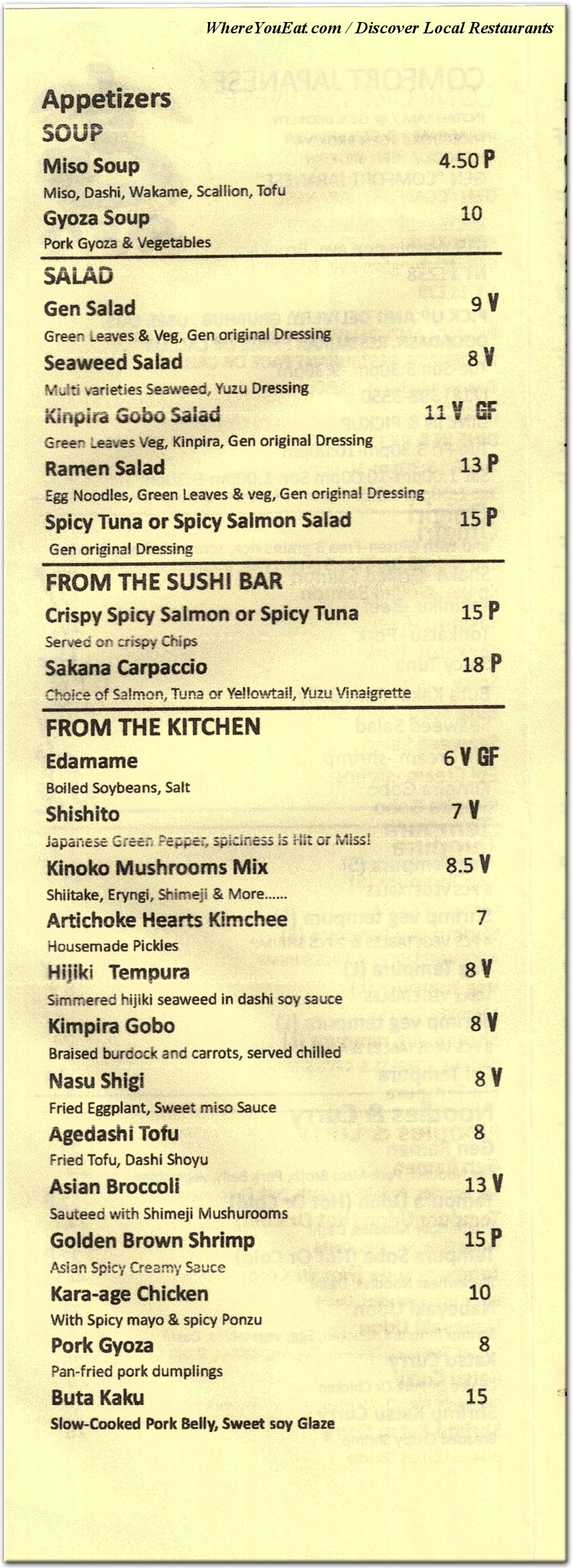 menu image