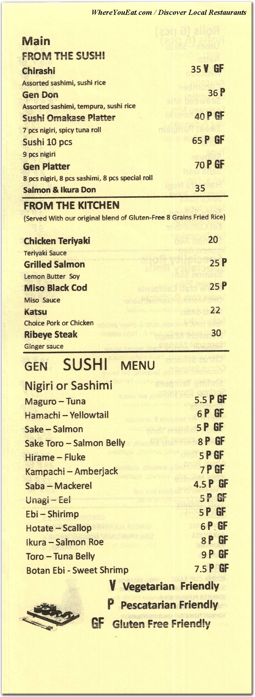 menu image