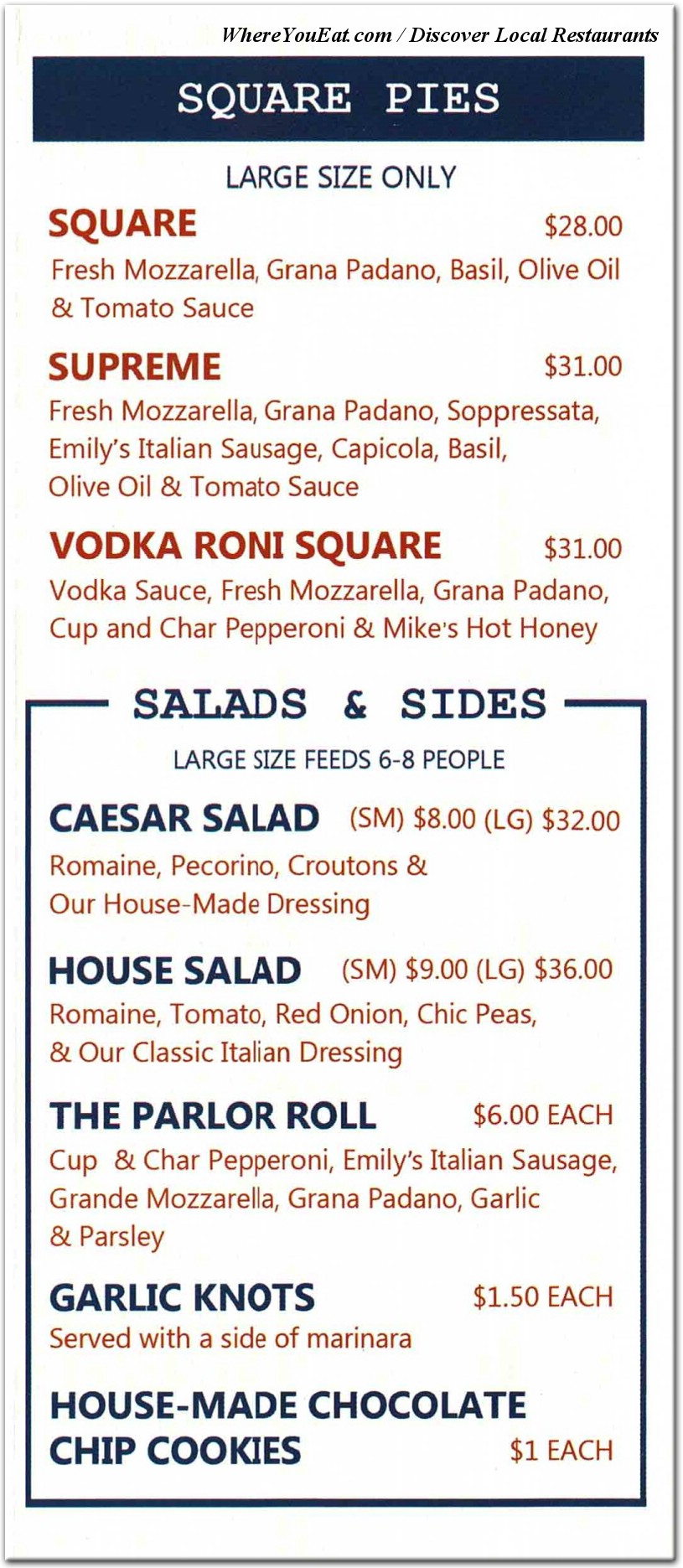 menu image