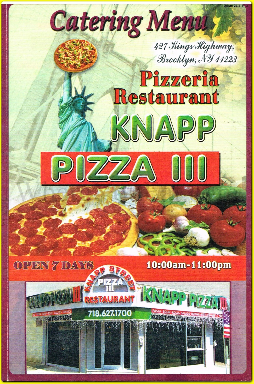 Knapp Pizza III Restaurant in Brooklyn / Official Menus & Photos