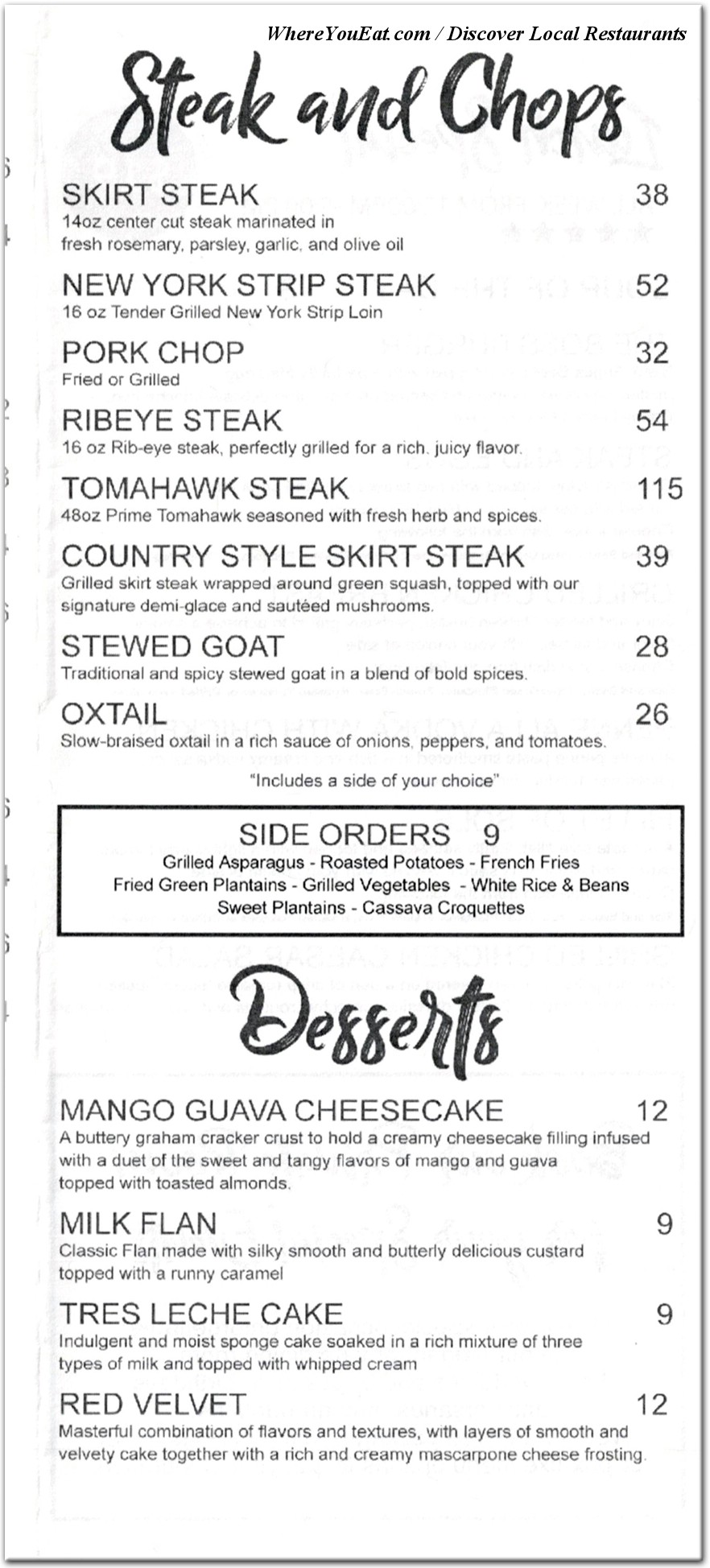 menu image
