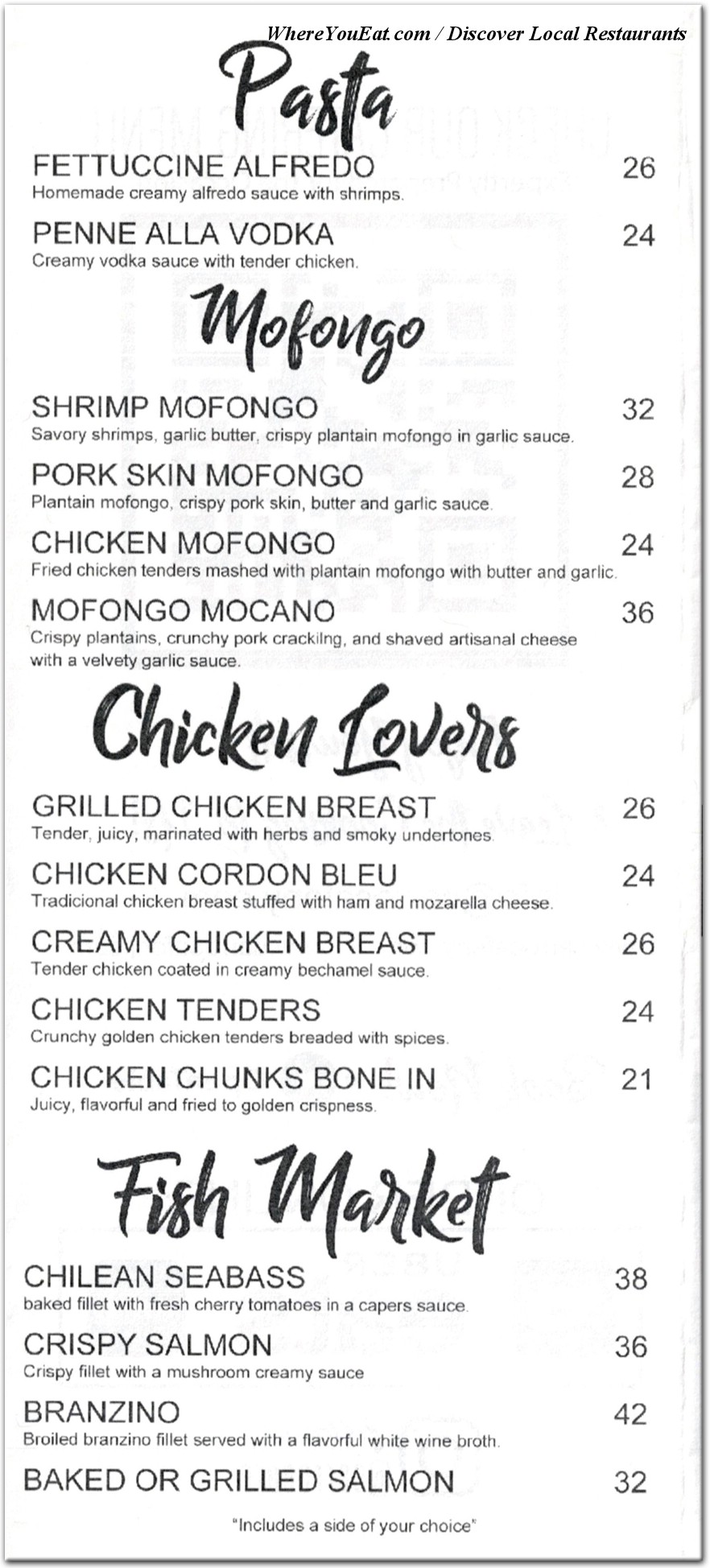 menu image