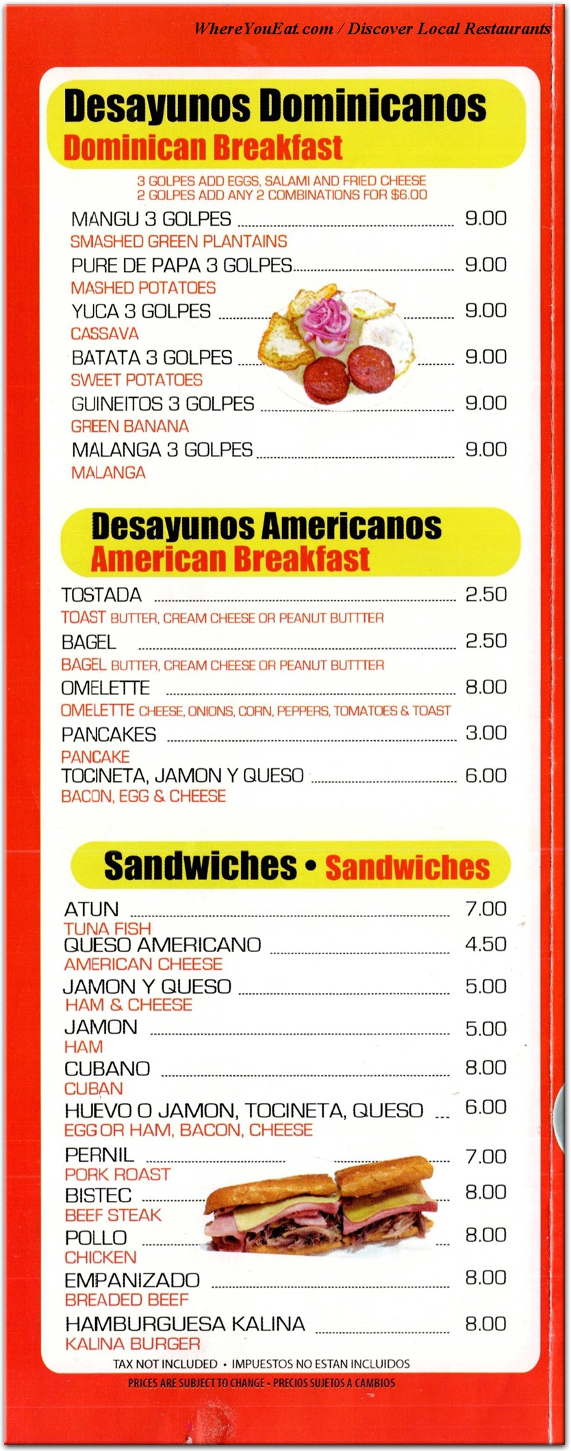 menu image