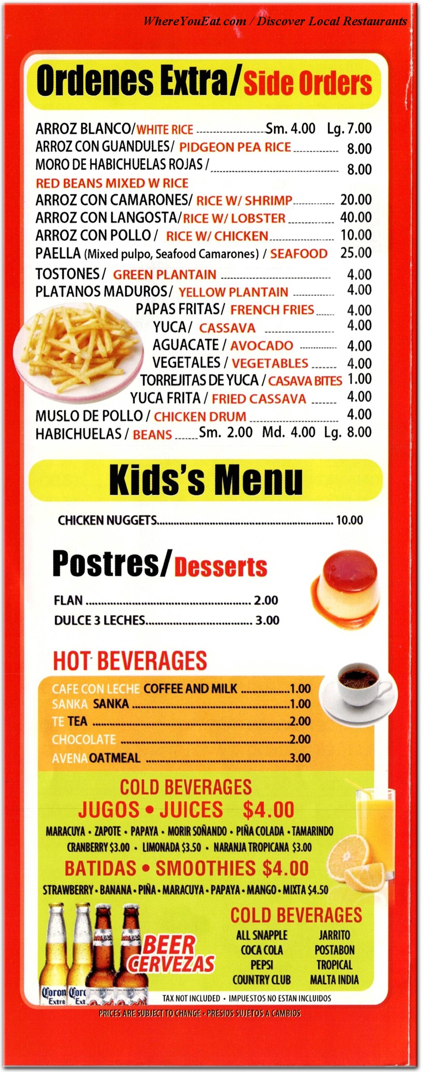 menu image