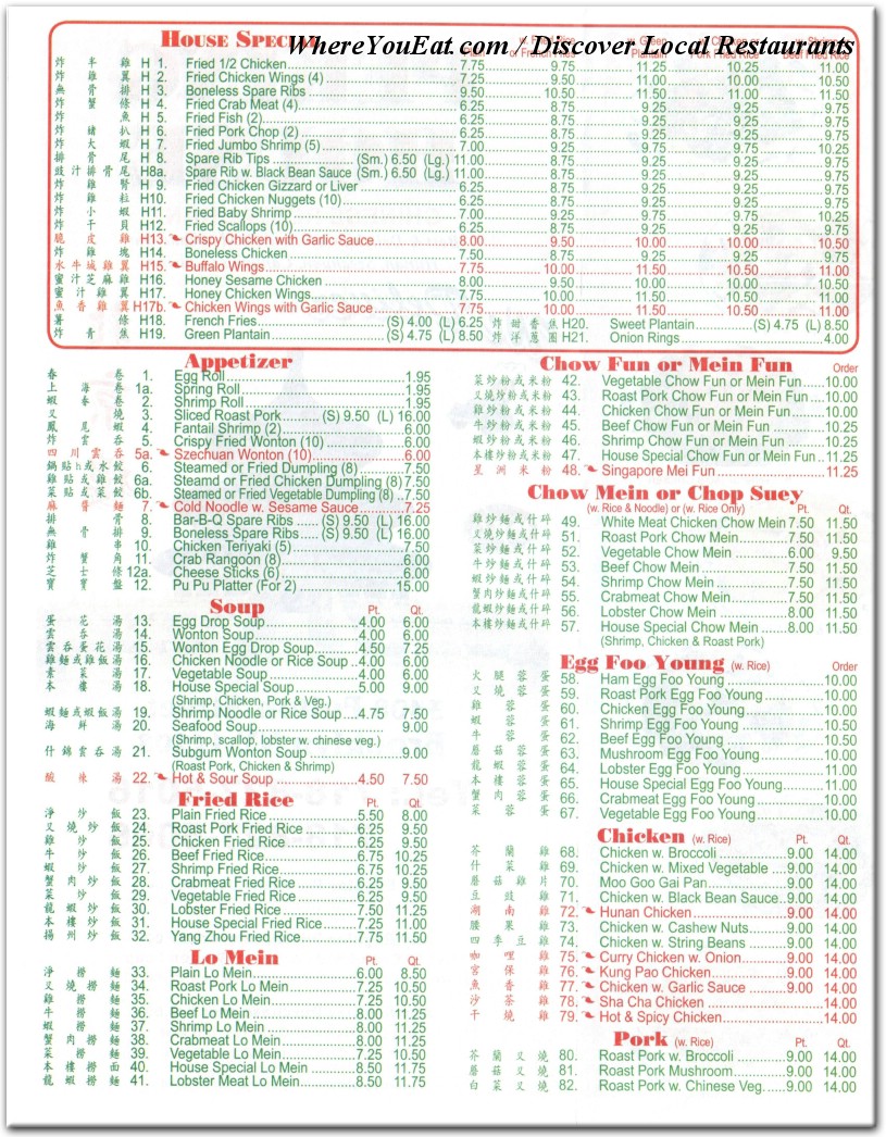 menu image