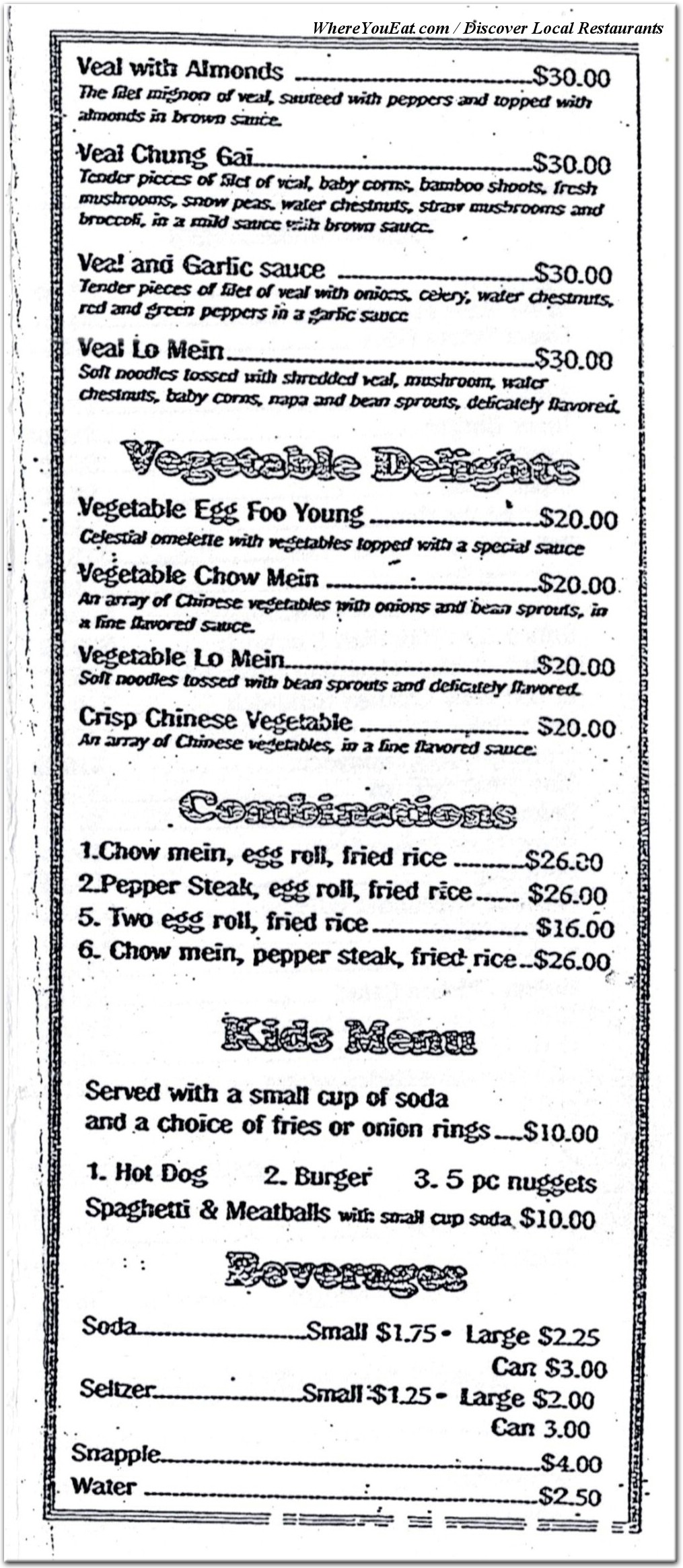 menu image