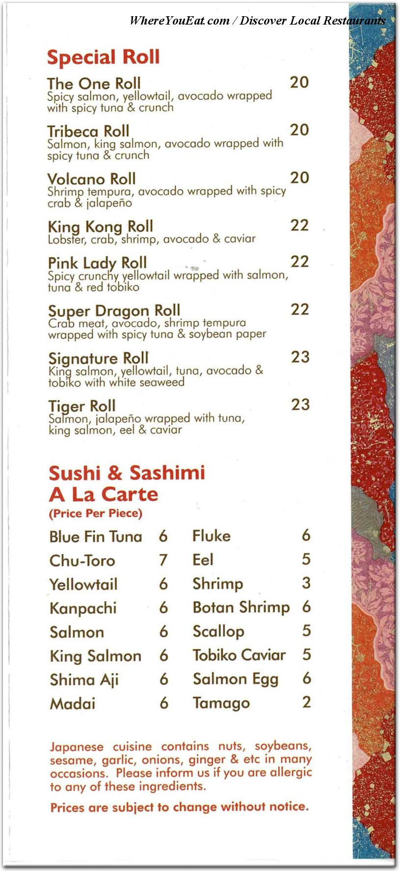 menu image