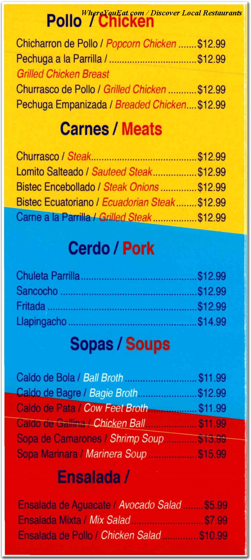 menu image