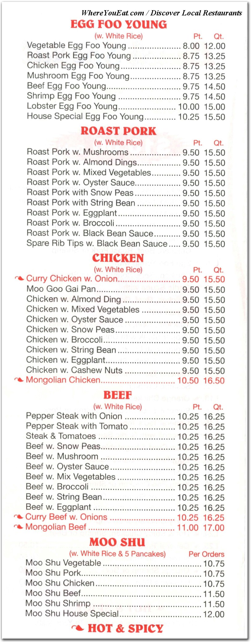 menu image