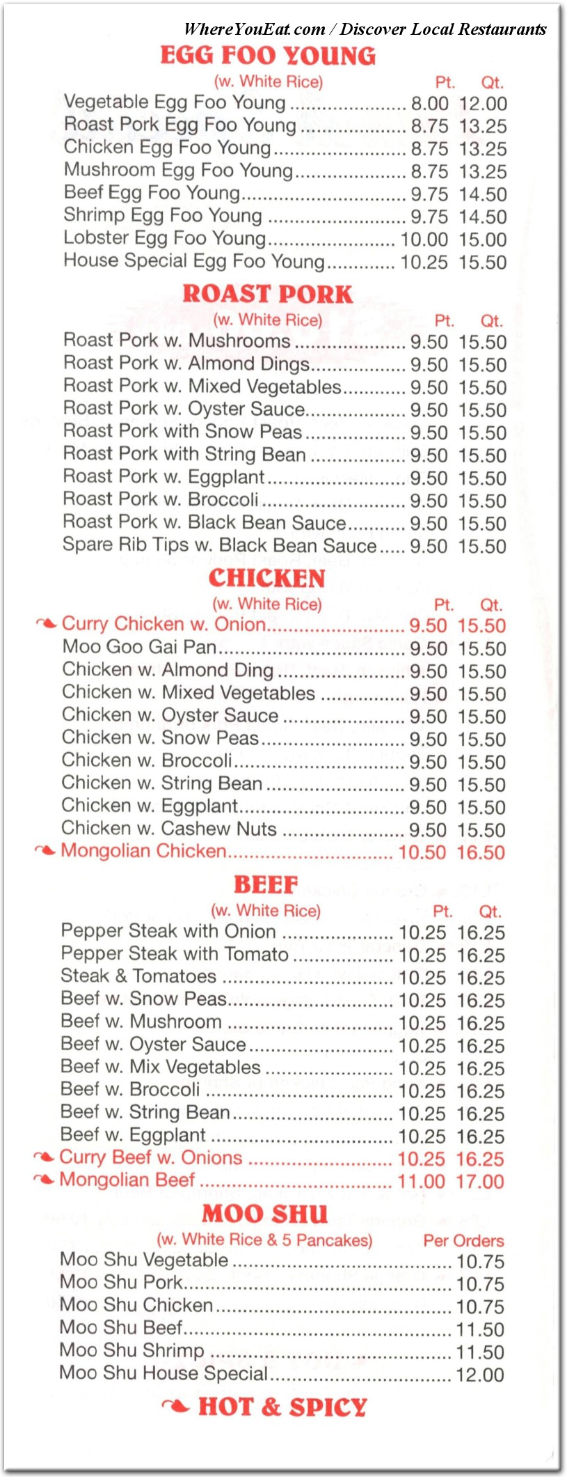 menu image