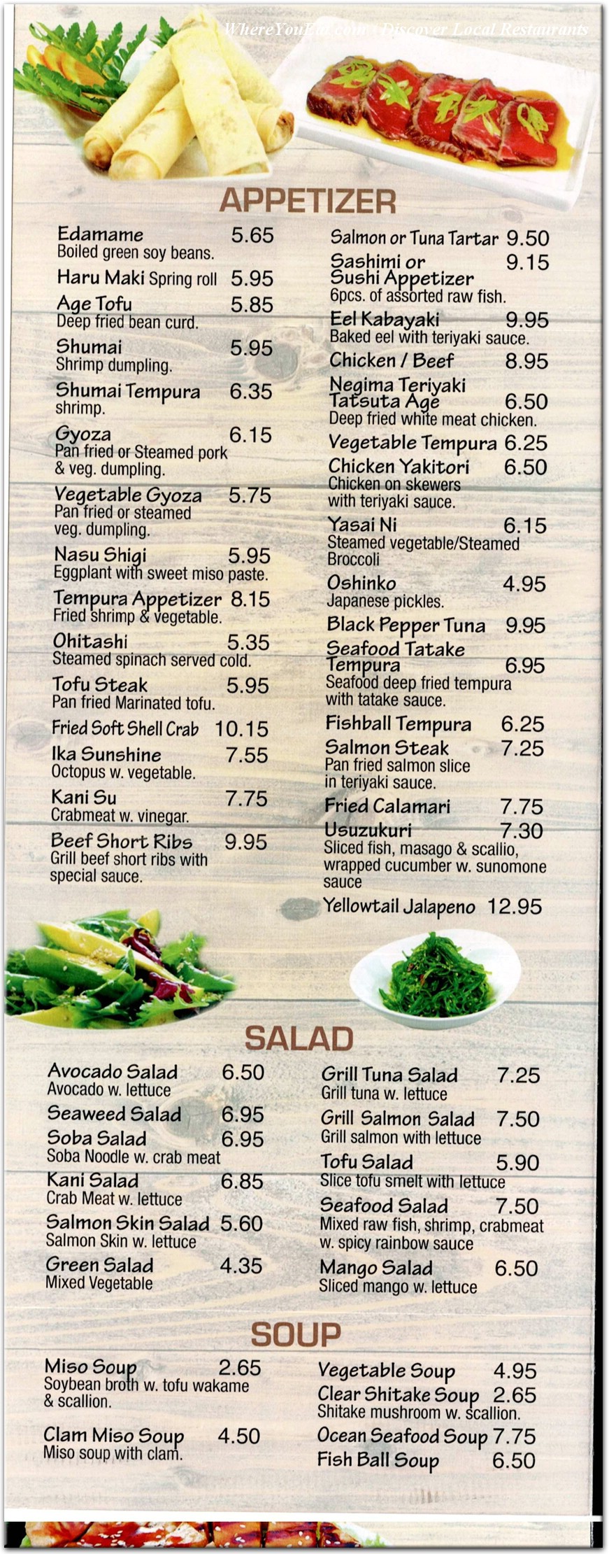 menu image