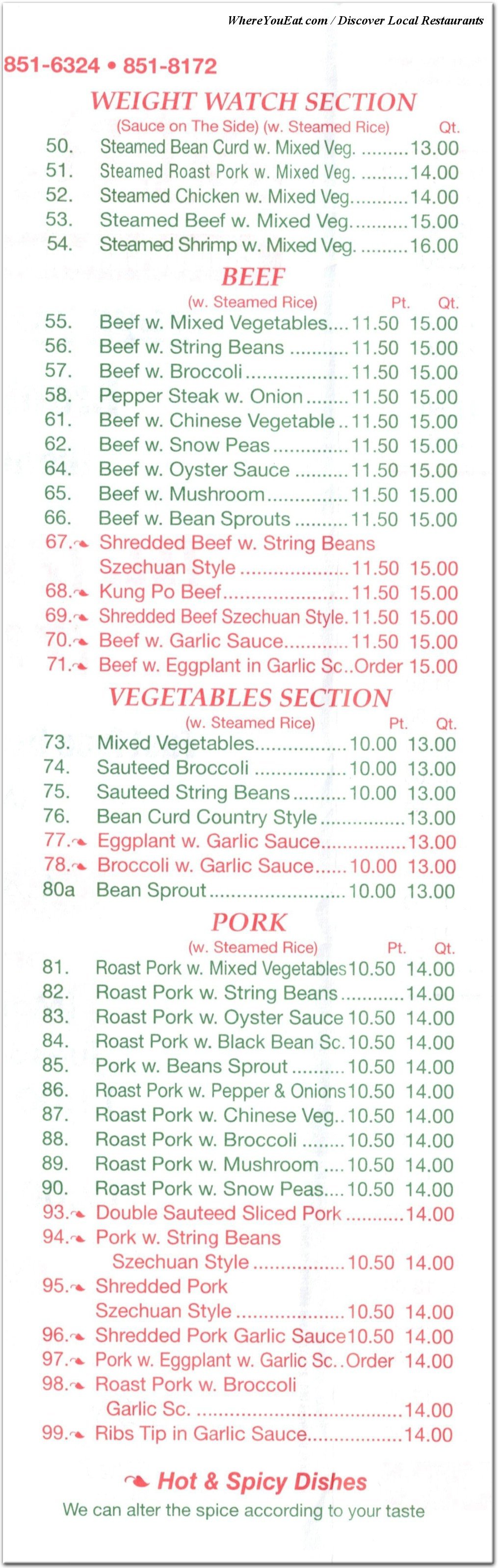 menu image